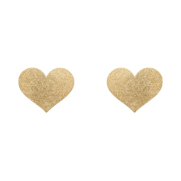 FLASH HEART GOLD - NIPPLE TASSELS (REUSABLE)