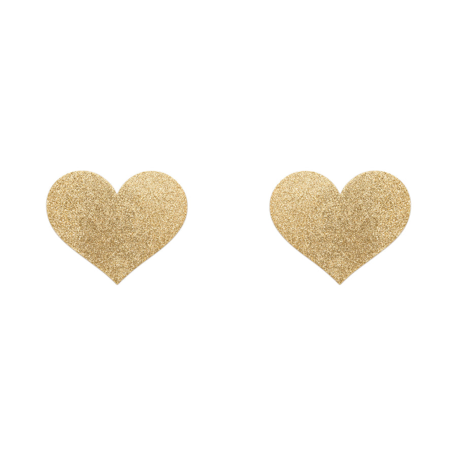 FLASH HEART GOLD - NIPPLE TASSELS (REUSABLE)