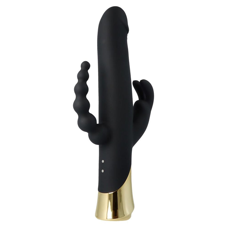 HARLEQUIN RABBIT + ANAL VIBRATOR WITH GYRATING DILDO SHAPE - VIRGITE