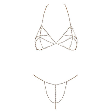 COTTELLI ACCESSORIES - BRA SET CHAIN GOLD