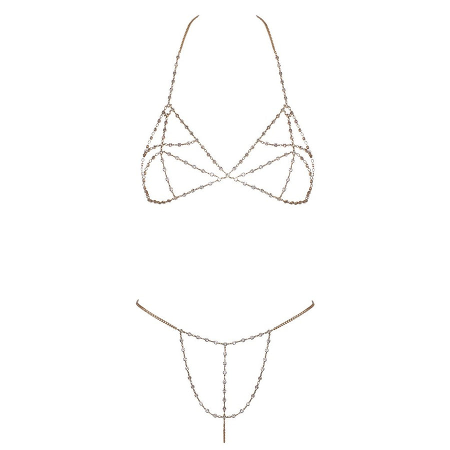 COTTELLI ACCESSORIES - BRA SET CHAIN GOLD
