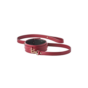 BLAZE ELITE COLLAR AND LEASH BURGUNDY