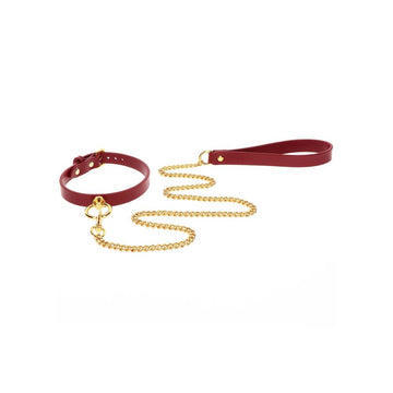 O-RING COLLAR AND CHAIN LEASH RED - TABOOM