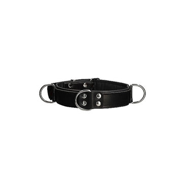 OUCH! DELUXE BONDAGE COLLAR - BONDED LEATHER - ONE SIZE