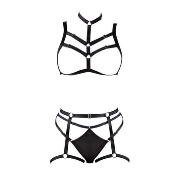 COTTELLI LINGERIE - HARNESS SET ONE SIZE