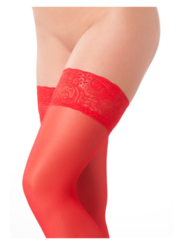 AMORABLE - HOLD-UP STOCKINGS RED ONE SIZE #1457