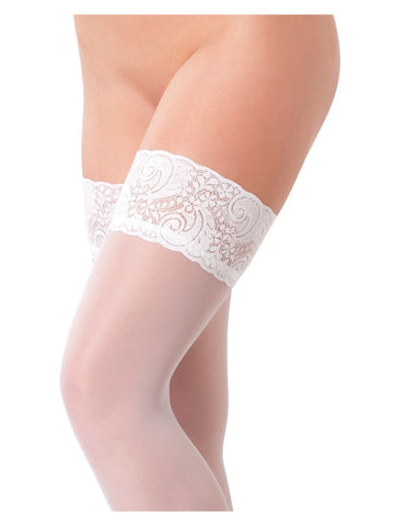 AMORABLE - HOLD-UP STOCKINGS WHITE ONE SIZE #1456