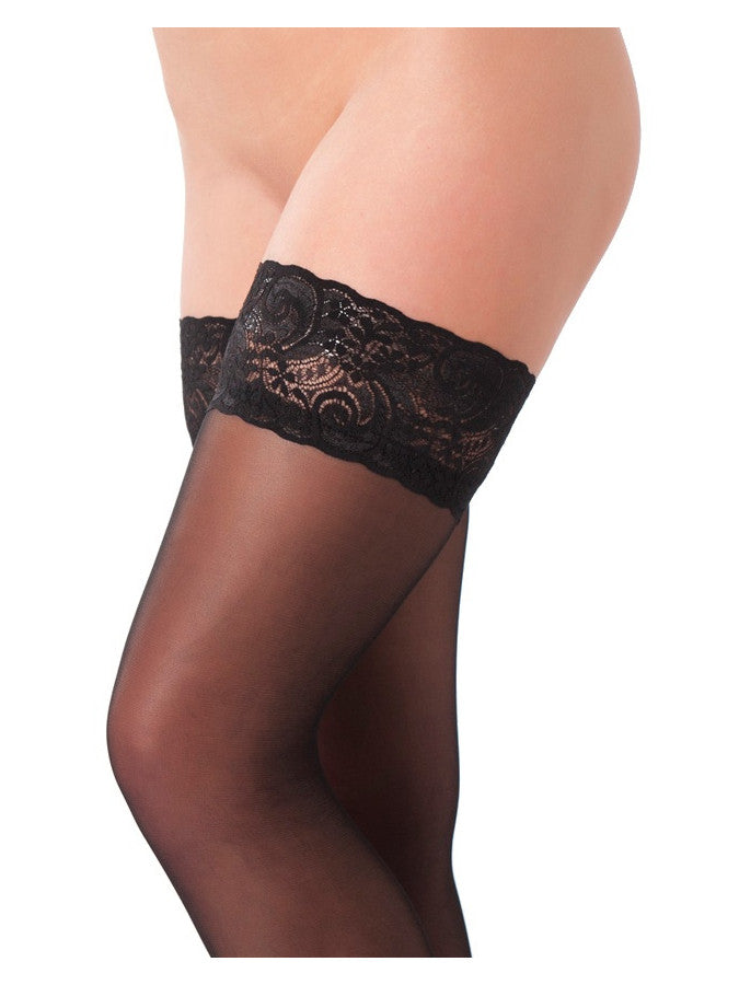 AMORABLE - HOLD-UP STOCKINGS BLACK ONE SIZE #1455