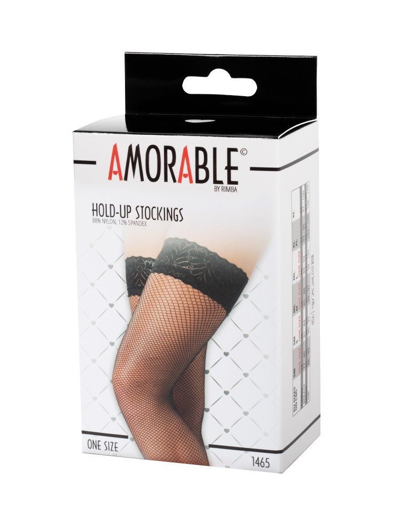 AMORABLE - HOLD-UP STOCKINGS BLACK ONE SIZE #1465