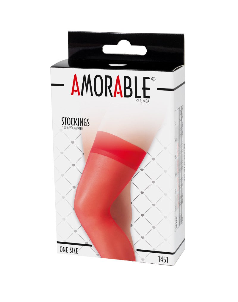 AMORABLE - STOCKINGS RED ONE SIZE #1451