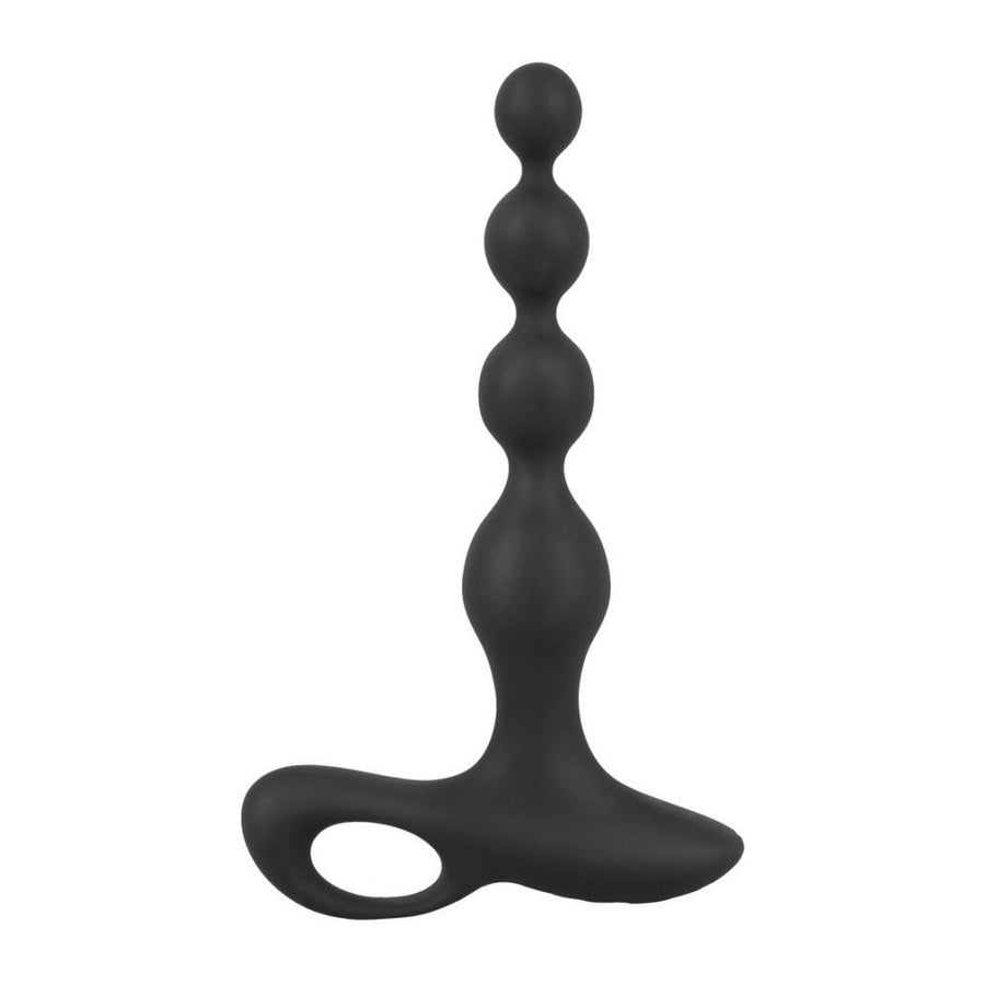 BLACK VELVETS ANAL BEADS WITH COCKRING