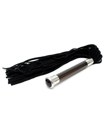 RIMBA SUEDE FLOGGER WITH GLASS HANDLE AND CRYSTAL