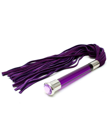 RIMBA SUEDE FLOGGER WITH GLASS HANDLE AND CRYSTAL